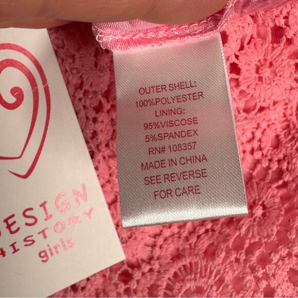 NWT Design History Shorts Eyelet Lace Pink Girls Stitch Fix Size L Large - Picture 8 of 10